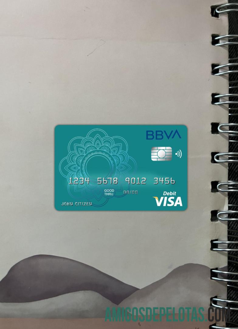 Cartão de débito Visa Banco Argentina BBVA Photolook Front modelo